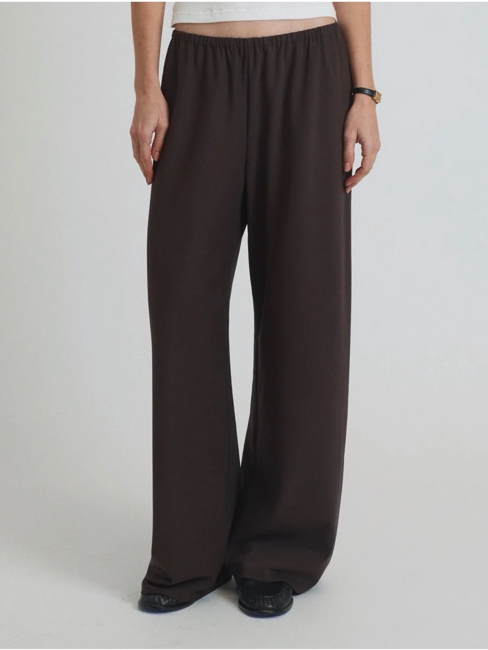 Row Gala Dupe- Era Women's Wide-Leg Elastic Waist Pants in Brown